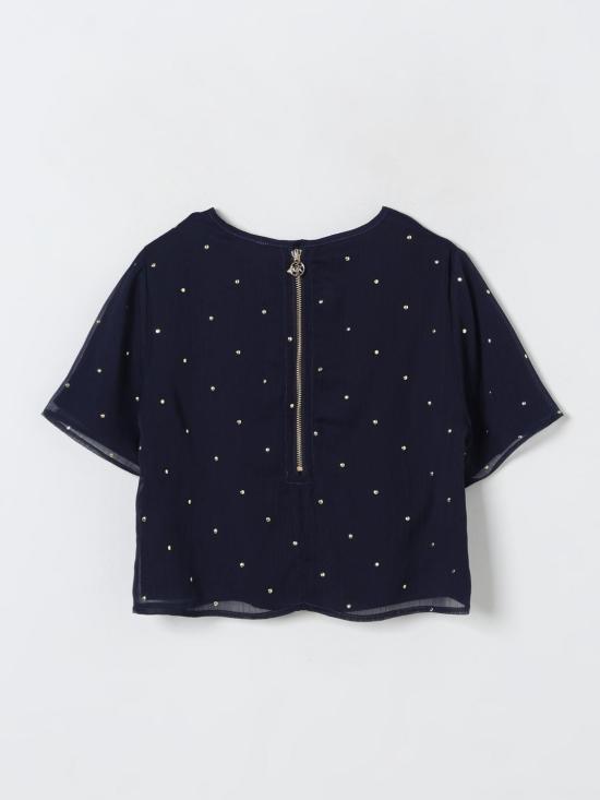 25SS [키즈] 마이클 코어스 탑 R30425 849 Marine - MICHAEL KORS