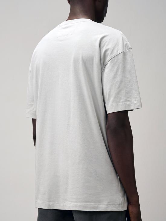 25SS 씨피 컴퍼니 반팔 티셔츠 18CMTS145A006586W 800 BLUE FOX - C.P. COMPANY