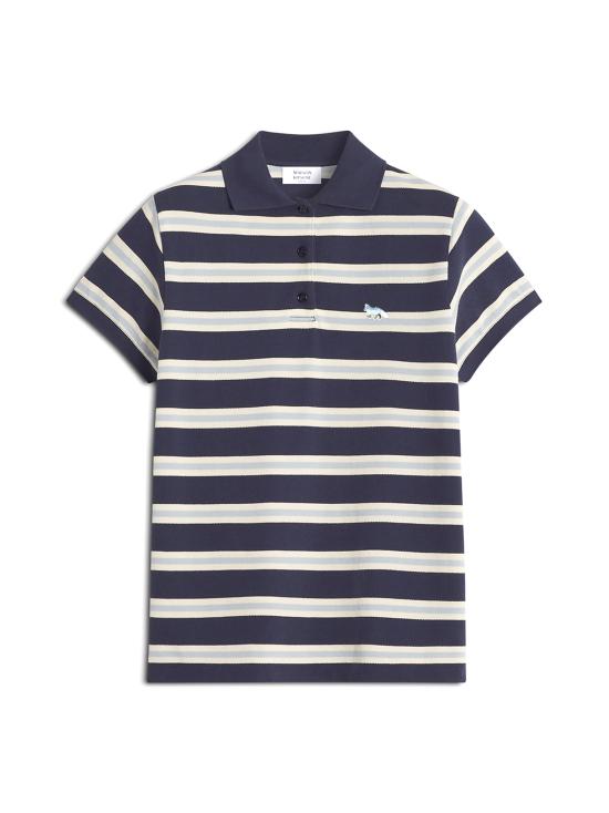 25SS 메종키츠네 폴로 티셔츠 OW00205KJ7010 0239 INK BLUE HORTENSIA MARBLE