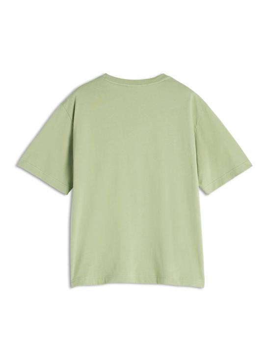  메종키츠네 엠보스드 프로파일 폭스 오버사이즈 티셔츠 OM00116KJ7016 0077 TURF GREEN - MAISON KITSUNE