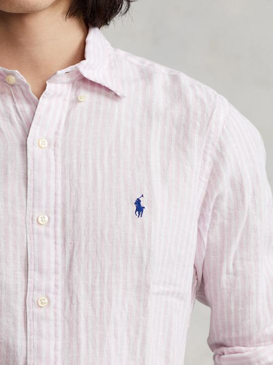  폴로 랄프로렌 긴팔 셔츠 710873446 002 PINK WHITE - POLO RALPH LAUREN