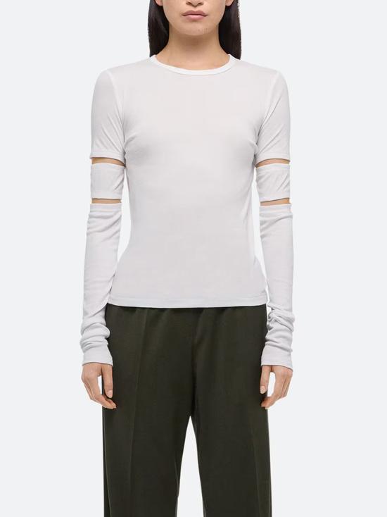  헬무트랭 긴팔 티셔츠 O09HW509 C7J WHITE - HELMUT LANG