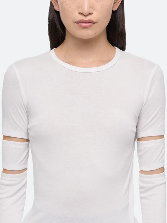  헬무트랭 긴팔 티셔츠 O09HW509 C7J WHITE - HELMUT LANG