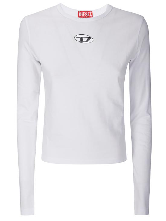 25FW 디젤 긴팔 티셔츠 A194380CLBR 100 WHITE WATERFALL