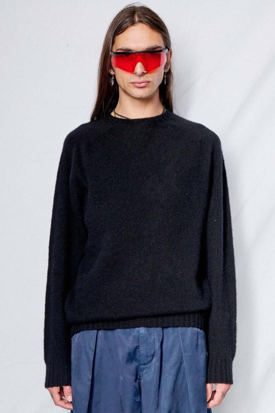  와이엠씨 스웨터 YMC 스웨이드헤드 크루넥 니트