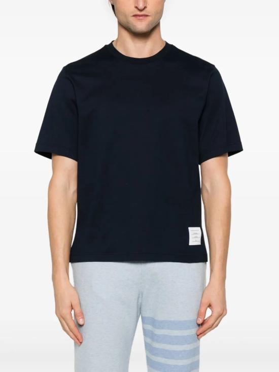 26SS 톰브라운 반팔 티셔츠 MJS288A00042 415 NAVY - THOM BROWNE