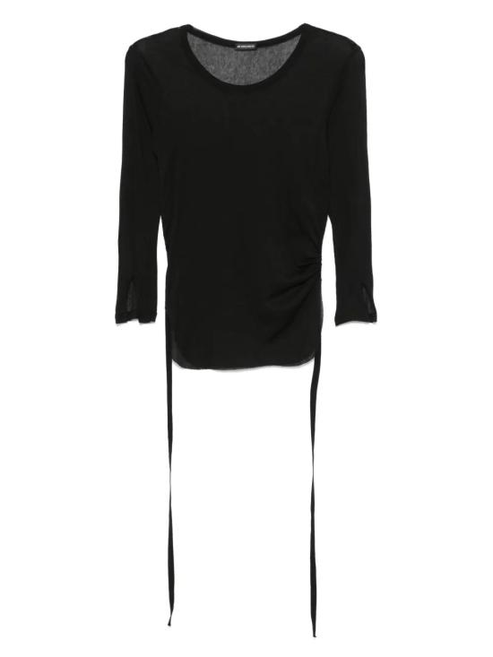 25SS 앤 드뮐미스터 반팔 티셔츠 B0012885FA434 099 BLACK - ANN DEMEULEMEESTER