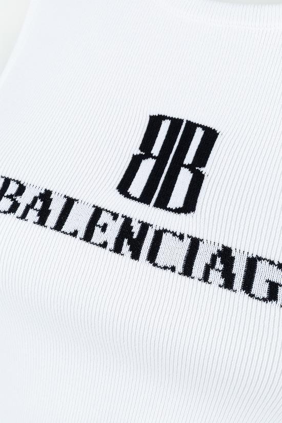 25FW 발렌시아가 민소매 티셔츠 835500T5231 9040 WHITE BLACK - BALENCIAGA