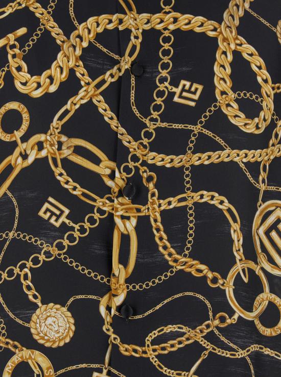 25FW 발망 긴팔 셔츠 FH1HS184SF12EAD Black - BALMAIN