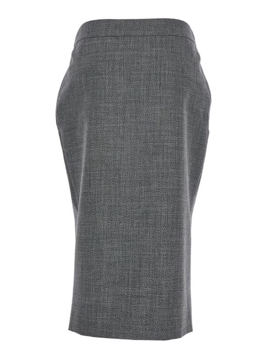 25FW 알렉산더 맥퀸 미디 스커트 839513QJAFD1121 Grey - ALEXANDER MCQUEEN