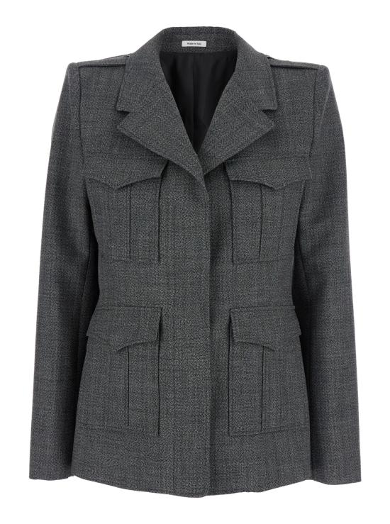 25FW 알렉산더 맥퀸 수트 자켓 826947QJAFD1121 Grey