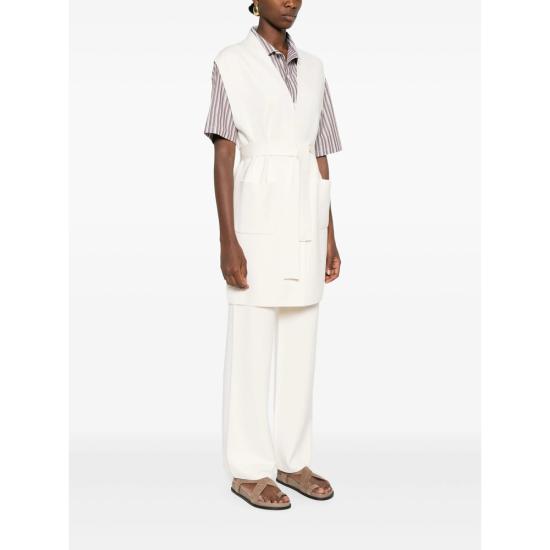 25FW 막스마라 스튜디오 베스트 ABETE 031 001 WHITE - MAX MARA STUDIO