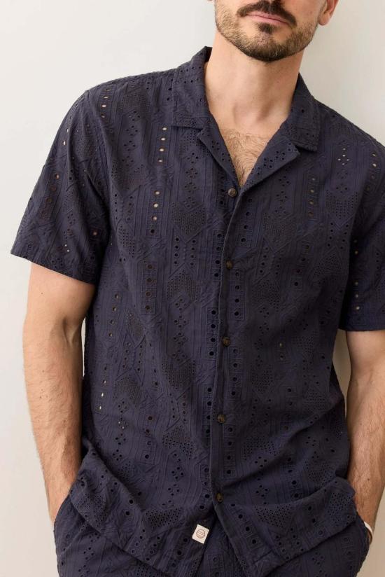  Marine Layer 긴팔 셔츠 마린 레이어 5시 리조트  인디아 잉크 - OTHER BRANDS