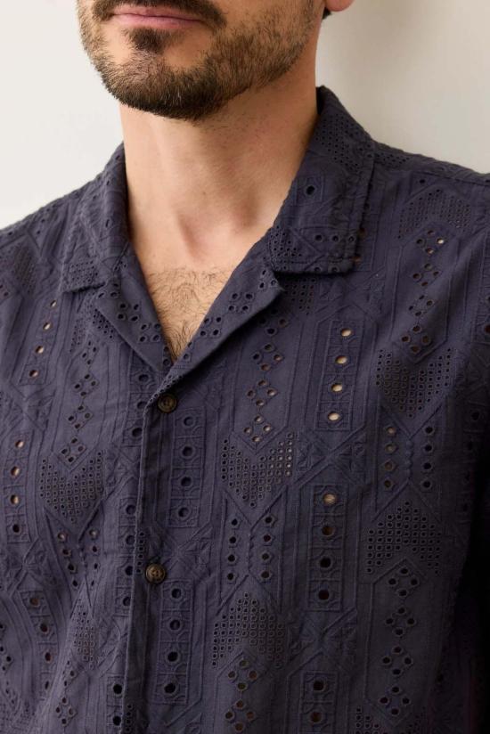  Marine Layer 긴팔 셔츠 마린 레이어 5시 리조트  인디아 잉크 - MARINE LAYER