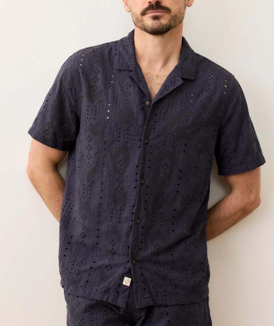  Marine Layer 긴팔 셔츠 마린 레이어 5시 리조트  인디아 잉크 - OTHER BRANDS