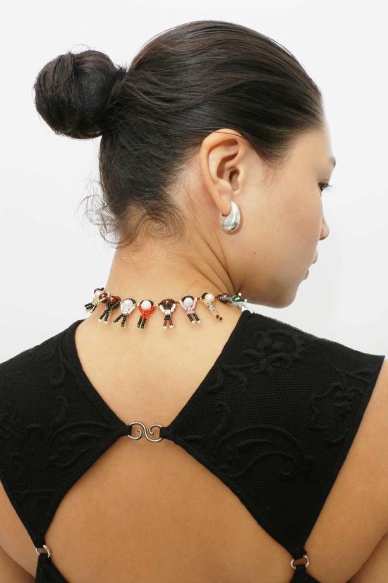  제이킴 롱 원피스 J.Kim 격자무늬 드레스 그레이 - J.KIM