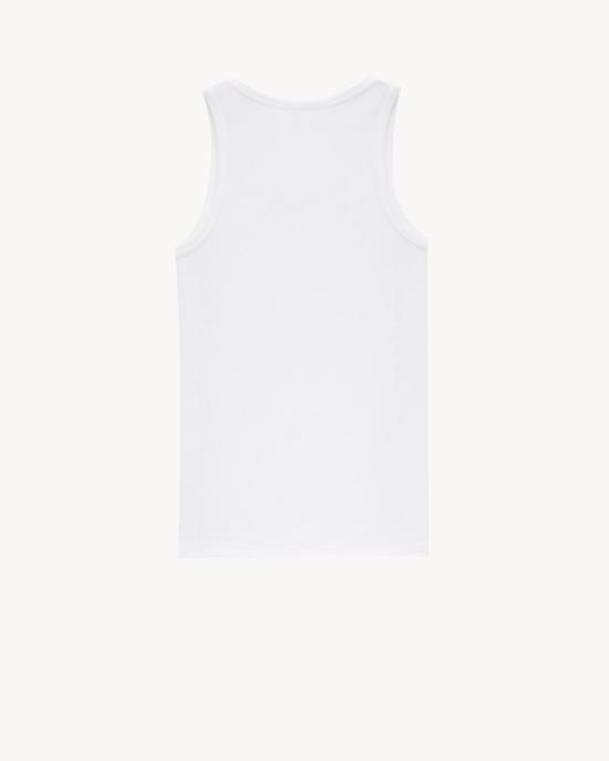 25SS 생로랑 민소매 티셔츠 824583YB2MH 9000 WHITE - SAINT LAURENT