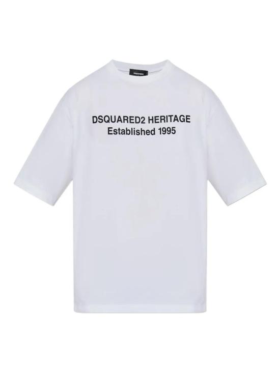 25FW 디스퀘어드2 반팔 티셔츠 S74GD1456D20020 100 WHITE