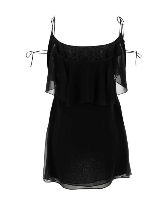 25SS 생로랑 미디 원피스 820529Y3H361000 BLACK - SAINT LAURENT