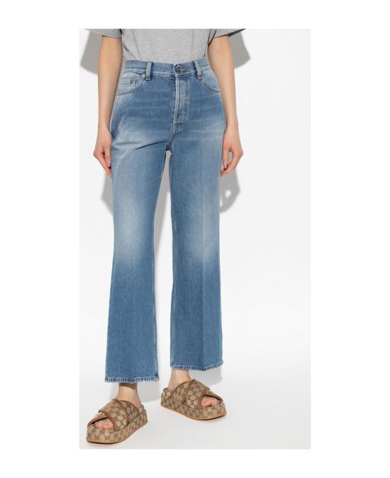  구찌 플레어 크롭 데님 팬츠 817989 XDC8T4011 DENIM - GUCCI