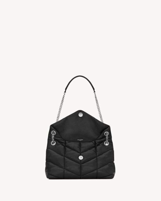  생로랑 루루 푸퍼 스몰 체인 백 577476 1EL001000 BLACK - SAINT LAURENT