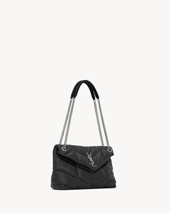  생로랑 루루 푸퍼 스몰 체인 백 577476 1EL001000 BLACK - SAINT LAURENT