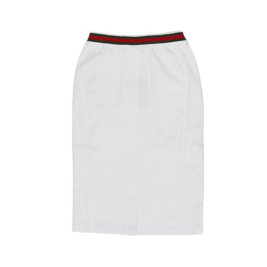  구찌 웹 코튼 저지 스커트 810391 XJG1A9692 WHITE - GUCCI