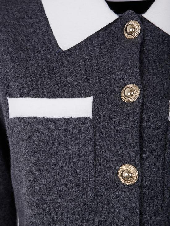 25FW 셀프 포트레이트 가디건 PF25048GR GREY - SELF PORTRAIT