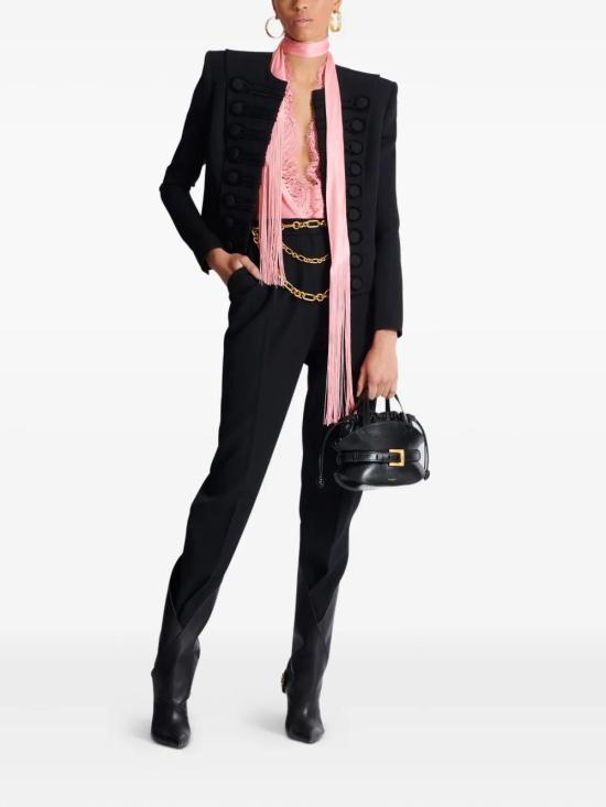 25FW 발망 스트레이트 팬츠 FF1PN190WC09 0PA BLACK - BALMAIN