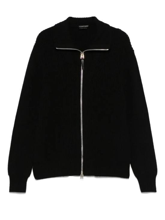 25FW 톰포드 울 집업 가디건  KZL022YMW089 LB999 BLACK - TOMFORD