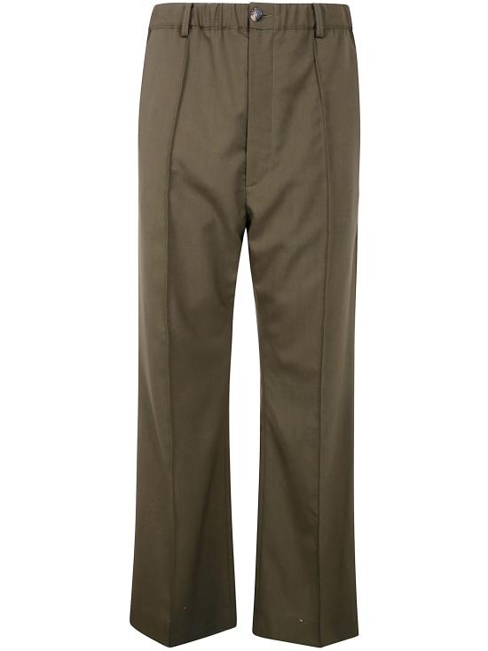 25FW 마르니 스트레이트 팬츠 PUMU0313U0TW839 00V58 GREEN
