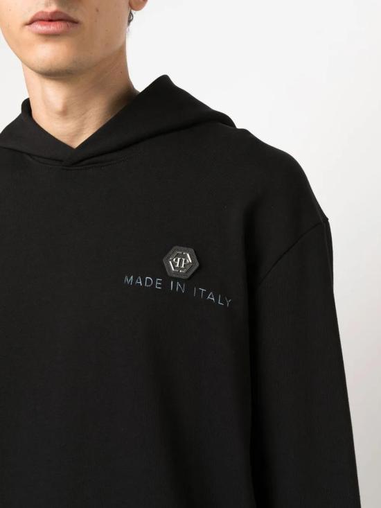  필립 플레인 후드 티셔츠 AABCMJB2857 PJO002N0207 BLACK - PHILIPP PLEIN