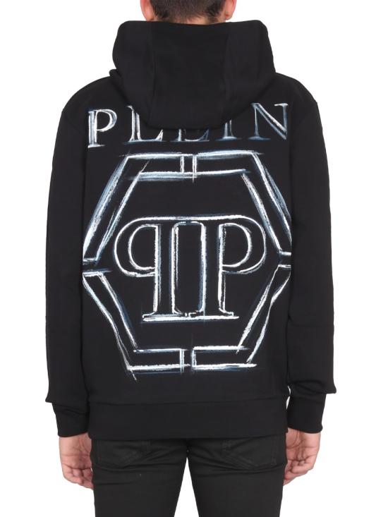  필립 플레인 후드 티셔츠 AABCMJB2857 PJO002N0207 BLACK - PHILIPP PLEIN