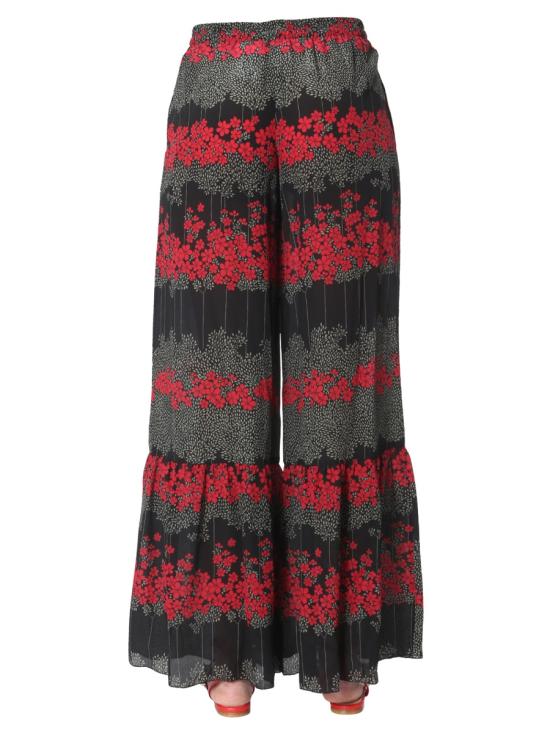  레드발렌티노 스트레이트 팬츠 SR3RBB25 4A10NO BLACK - RED VALENTINO