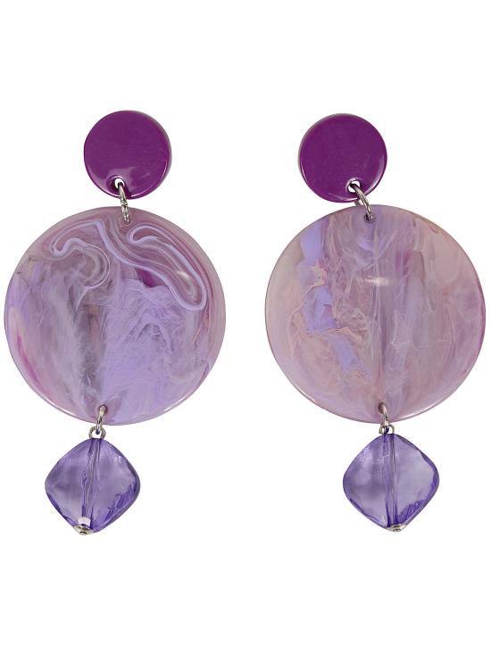 25SS 엠포리오 아르마니 이어링 EW001811AF15508 MA043 PINK PURPLE - EMPORIO ARMANI