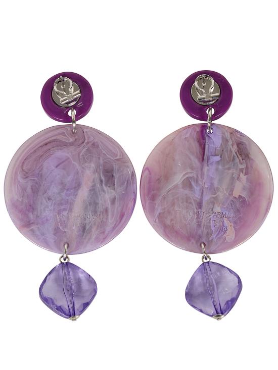 25SS 엠포리오 아르마니 이어링 EW001811AF15508 MA043 PINK PURPLE - EMPORIO ARMANI