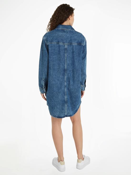  타미힐피거 미디 원피스 WW0WW406551A6 LEA - TOMMY HILFIGER
