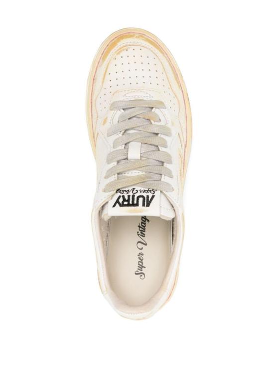 25SS 오트리 슈퍼 빈티지 메달리스트 로우 레더 스니커즈 AVLWBE01R BEIGE WHITE - AUTRY