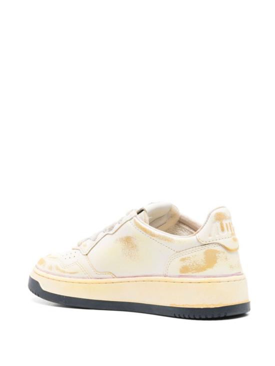 25SS 오트리 슈퍼 빈티지 메달리스트 로우 레더 스니커즈 AVLWBE01R BEIGE WHITE - AUTRY
