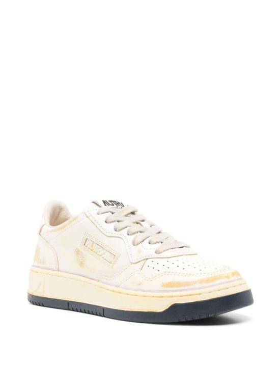 25SS 오트리 슈퍼 빈티지 메달리스트 로우 레더 스니커즈 AVLWBE01R BEIGE WHITE - AUTRY