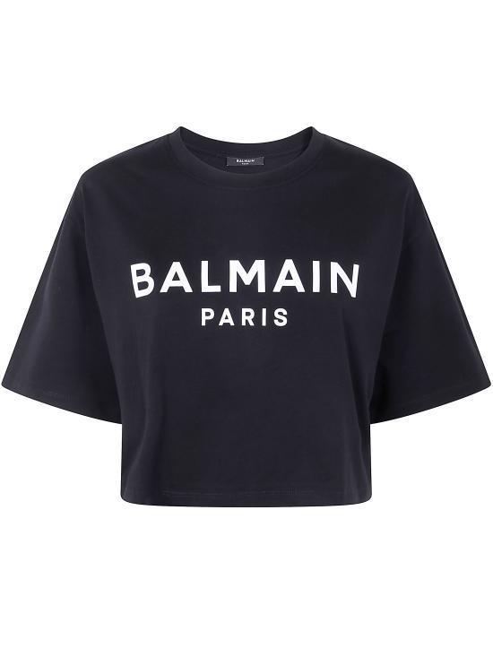 25FW 발망 반팔 티셔츠 BF1EE020BB02097 EAB BLACK