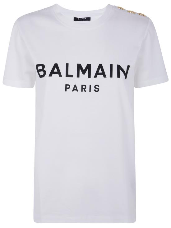 25FW 발망 반팔 티셔츠 BF1EF005BB02097 GAB WHITE