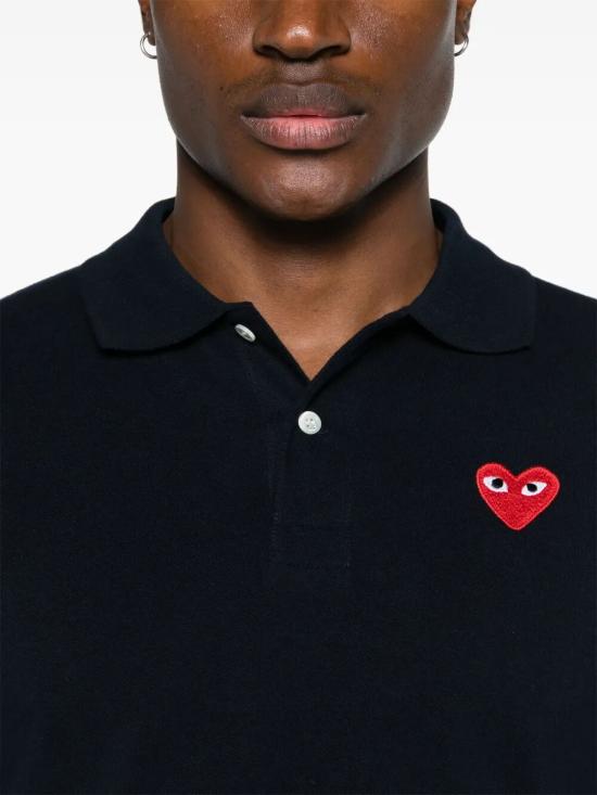 26SS 꼼데가르송 폴로 티셔츠 P1T006 NAVY BLUE - COMME DES GARCONS