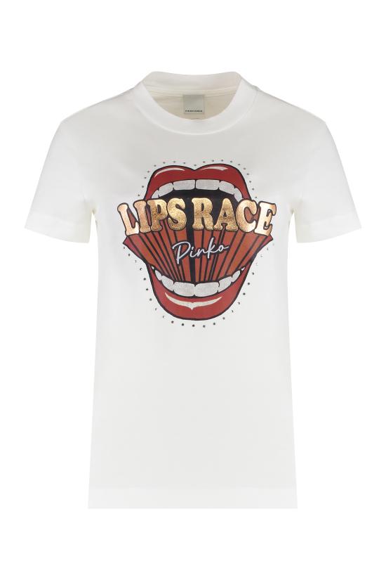 25SS 핑코 반팔 티셔츠 105050A2D8Z05 White