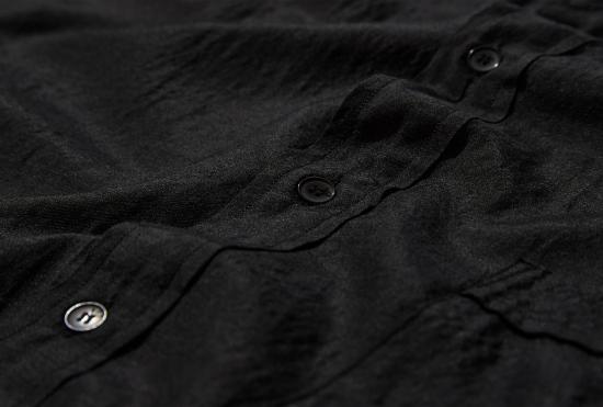 25SS COMOLI 긴팔 셔츠 울 실크 풀오버  B01-02005 차콜 - COMOLI