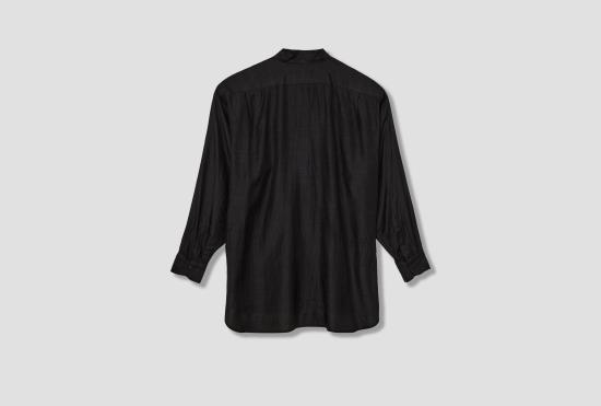 25SS COMOLI 긴팔 셔츠 울 실크 풀오버  B01-02005 차콜 - COMOLI