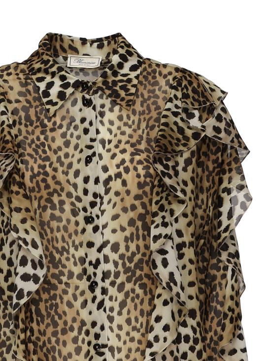 25SS 블루마린 셔츠 2C354A M9905 BLACK COGNAC - BLUMARINE