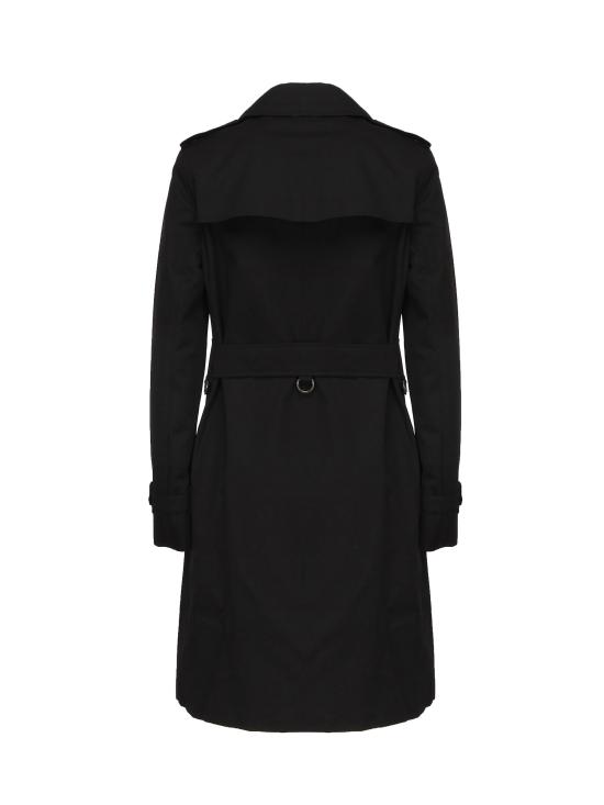 25FW 버버리 미드 렝스 켄징턴 헤리티지 트렌치코트  8079409 A1189 Black - BURBERRY