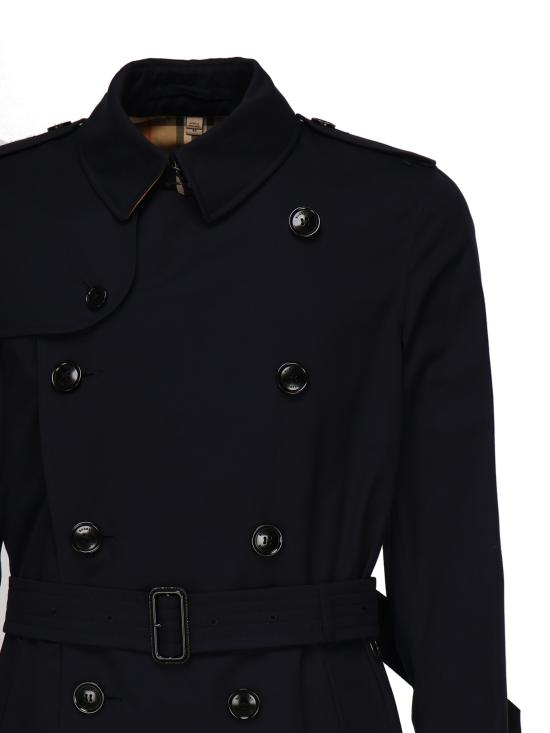 25FW 버버리 켄싱턴 헤리티지 미드랭스 트렌치 코트 8079387 B1488 Blue - BURBERRY