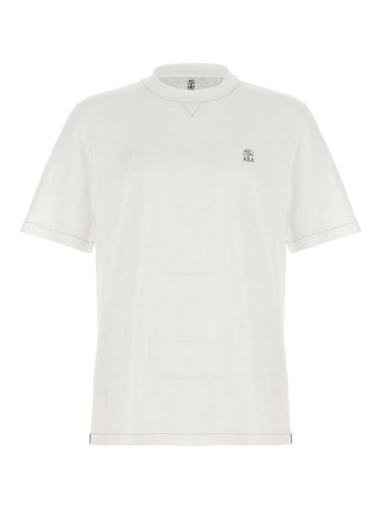 26SS 브루넬로 쿠치넬리 반팔 티셔츠 M0B131328GCDJ74 White